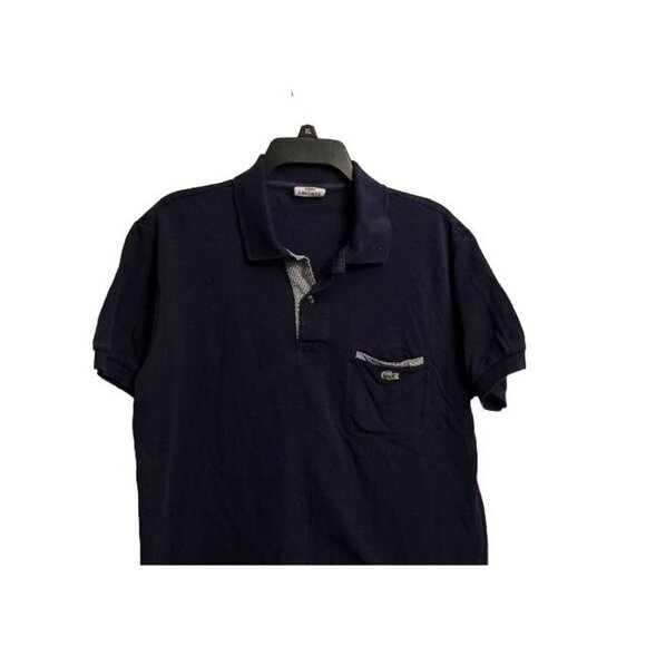 Lacoste Camisa Polo Classic Fit Azul Marinho Cotton Pique Preppy Summer Size 5/M - Picture 5 of 9